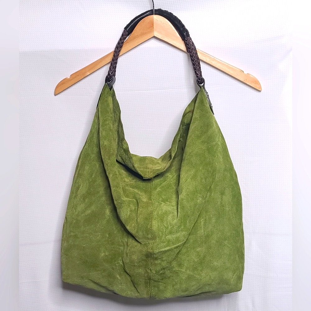 Maurizio Taiuti Genuine Suede Leather Hobo Tote